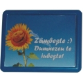 Magnet albastru Zambeste, Dumnezeu te iubeste!
